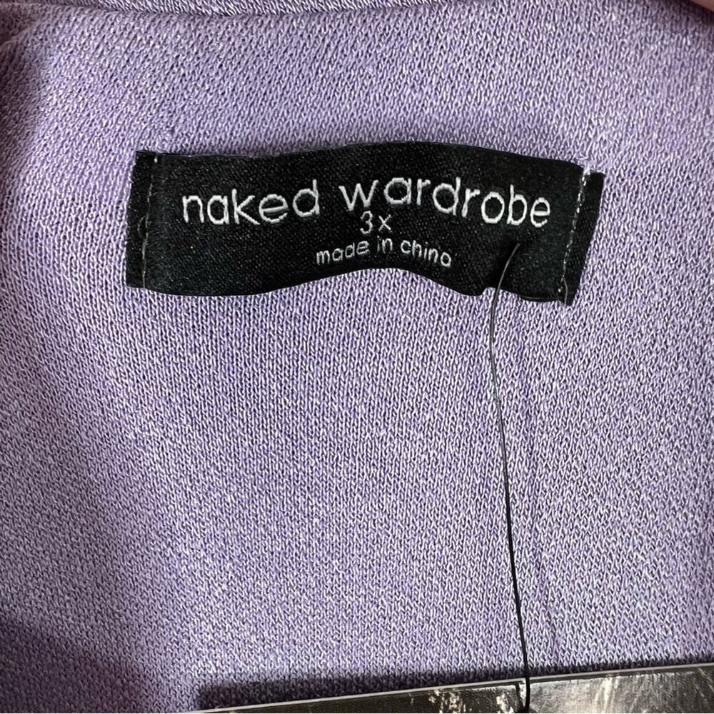 Naked Wardrobe The NW Tube Dress Iris Purple Strapless Crepe Bodycon Size 3X NEW - Picture 9 of 14